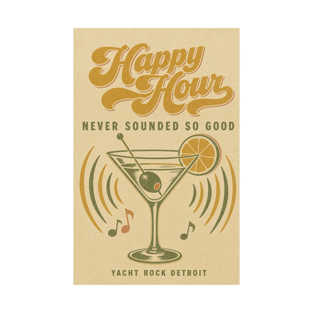 Yacht Rock Detroit Happy Hour Poster