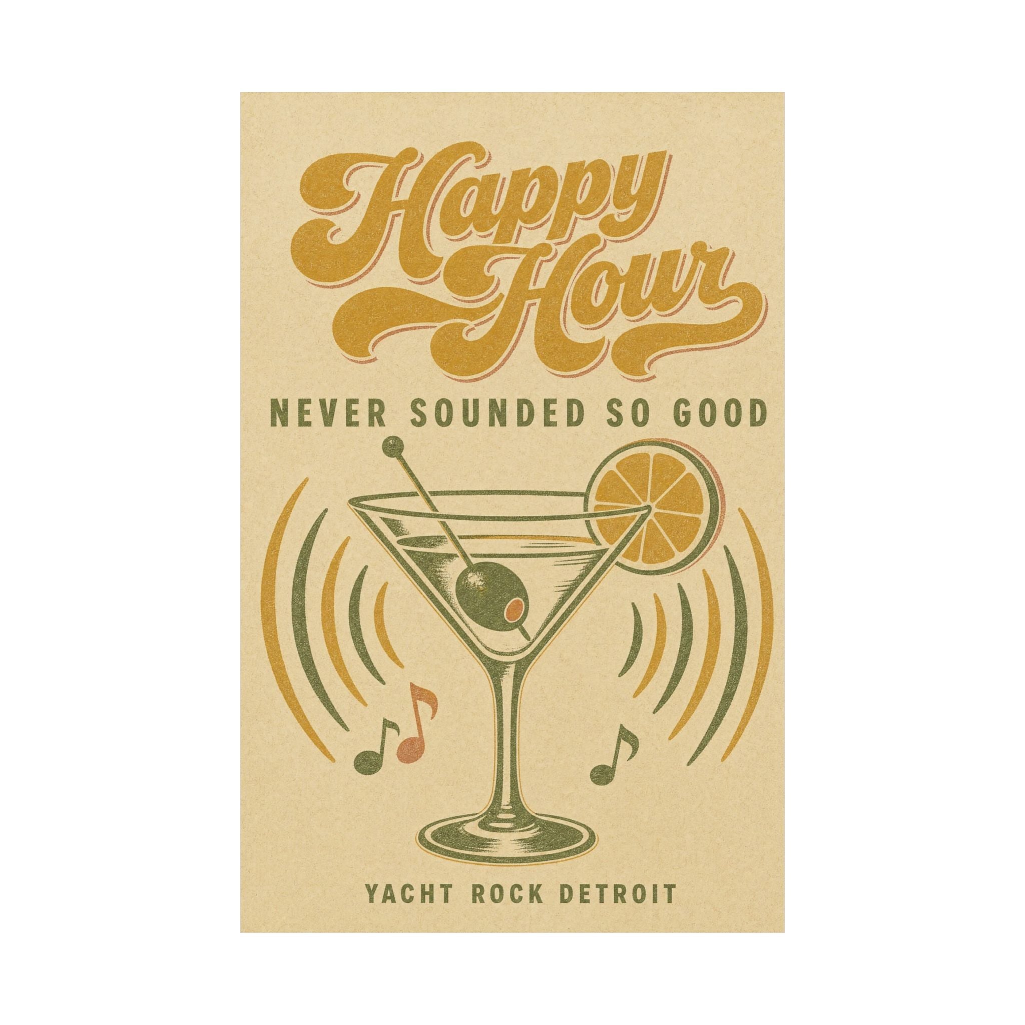 Yacht Rock Detroit Happy Hour Poster