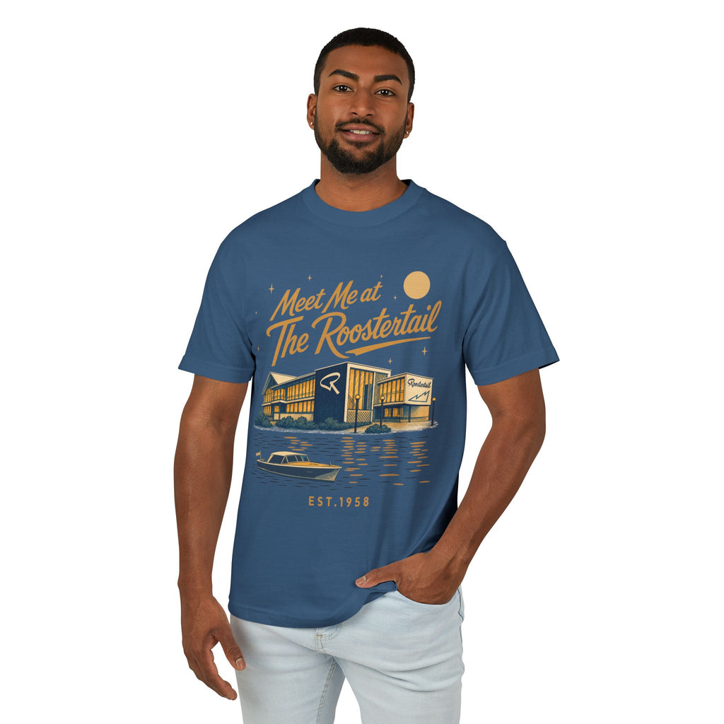 Meet Me at The Roostertail Tee — Faded Navy